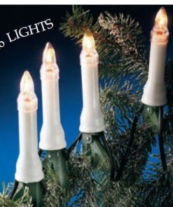 leichte Kette mit Nachahmung von weißen Weihnachtsbaumkerzen 16 Stück LED-Kerze