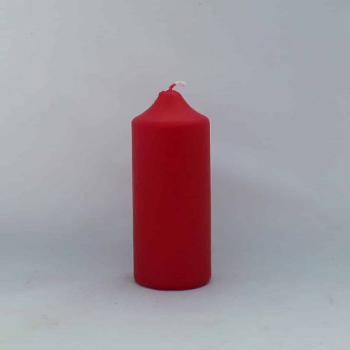 lille rød stearinlys passer til fyrfadsstager diameter 4 centimeter højde 10 cm