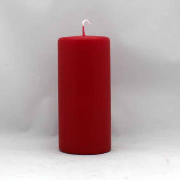 rød stearinlys 7 x 15 centimeter
