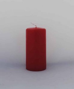 rød stearinlys bloklys 6 x 12 centimeter.