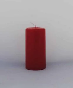 rød stearinlys bloklys 6 x 12 centimeter.
