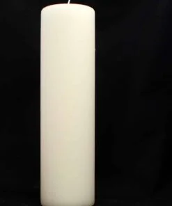 kæmpe bloklys råhvid 30 centimeter høj og 8 centimeter i diameter