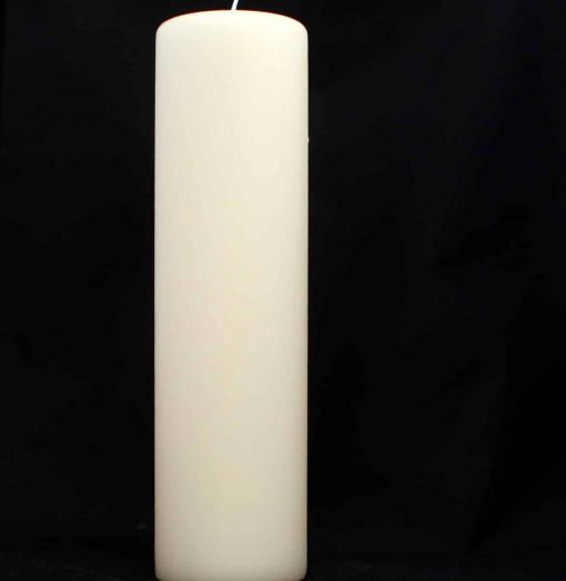 kæmpe bloklys råhvid 30 centimeter høj og 8 centimeter i diameter