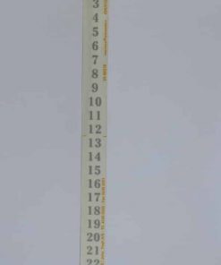 Klebestreifen 27 cm. lang mit 24 silbernen Zahlen für niedrige, gleichmäßige Kalenderkerzen