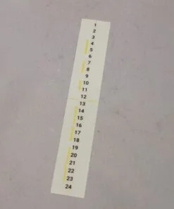 Nummernstreifen mit 24 schwarzen Nummern für Kalenderlichter
