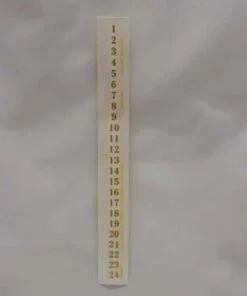 Kalendernummer auf Streifen 21 cm. lang mit 24 goldfarbenen Transmissionszahlen für niedrige gerade Kalenderlichter
