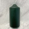 mørkegrøn kvalitets stearinlys med kronetop 6 x 12 centimeter