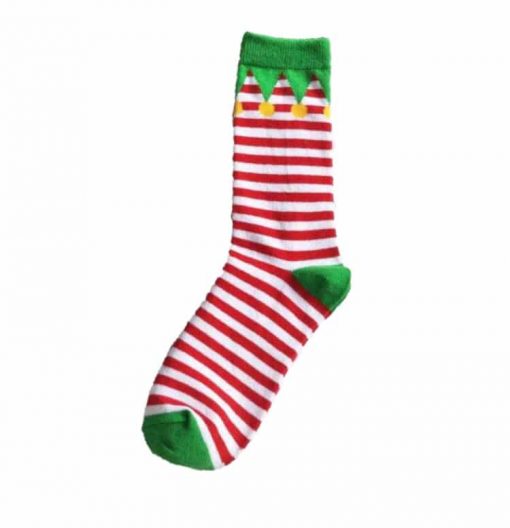 Socken mit weihnachtlichen Motiven für Erwachsene Größe 40 / 41-47 mit Streifen