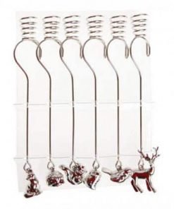 lysholdere i sølv til juletræslys med forskellige dyr