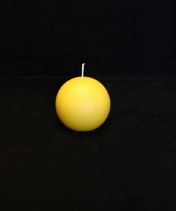 stearinlys kuglelys ø8 centimeter gul til påskebordet