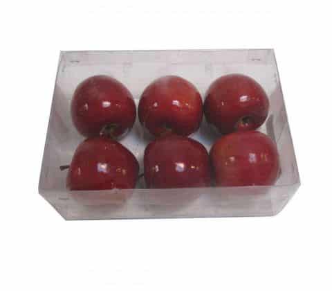 künstliche rote Äpfel auf Draht für Dekorationen