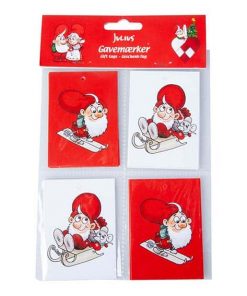 kleine Karten für Weihnachtsgeschenke mit Julius Elfen