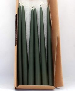 grønne hånddyppede almindelige stearinlys til lysestager