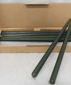 grønne hånddyppede almindelige tynde stearinlys til lysestager 40 centimeter høje