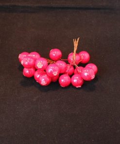 kunstig naturtro rød æble med stilk til juledekorationer