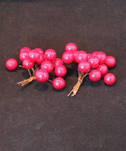künstliche naturgetreue rote kleine Beeren mit Stiel für Weihnachtsschmuck