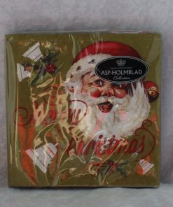serviettengroße servietten mit weihnachtsmann mit glocken grüne weihnachtsservietten von asp-holmblad