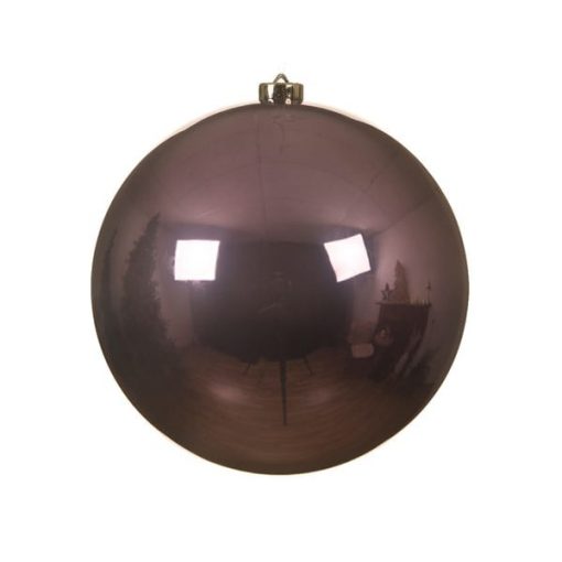 große Weihnachtskugel aus Kunststoff, Durchmesser 14 cm, Oberfläche glänzend meliert