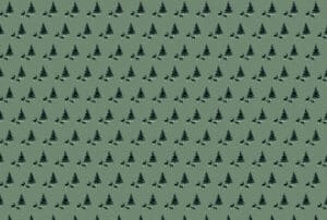 grønt julegavepapir med christmas nature motiv i fuld side mønster