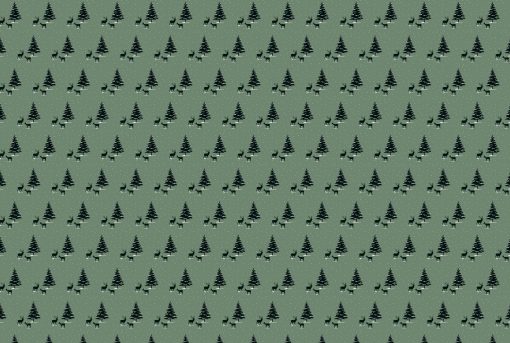 grønt julegavepapir med christmas nature motiv i fuld side mønster