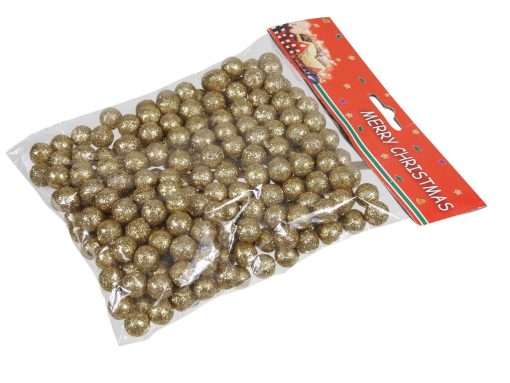 kleine Deko-Kugeln in Golddiamanten 12 Millimeter zum Selbermachen von Tischdeko