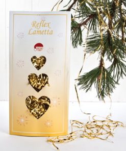 Reflex-Lametta-Glitter in Gold für Weihnachtsbaum 2 Meter lange Streifen