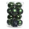 glas julekugler ensfarvede grønne med matte og blanke overflader diameter 8 cm
