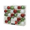 plast julekugler Ø6 og Ø7 i hvid, rød og grøn sortiment