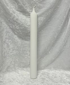 Kerzen Durchmesser 3 cm weiß 30 cm hoch aus Espen-Stechpalmenblatt