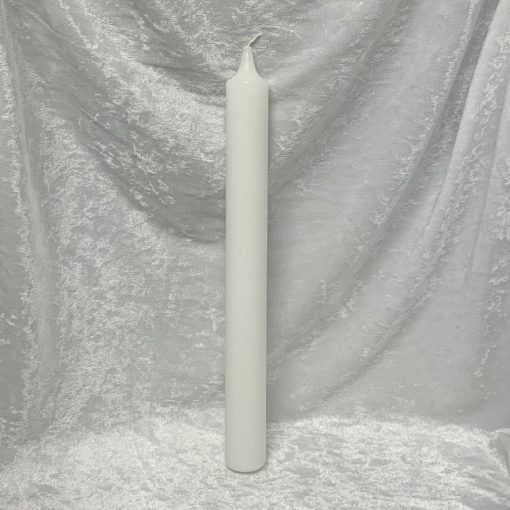 stearinlys diameter 3 centimeter hvide  30 centimeter høje fra asp-holmblad