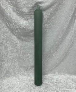 stearinlys diameter 3 centimeter mosgrønne  30 centimeter høje fra asp-holmblad