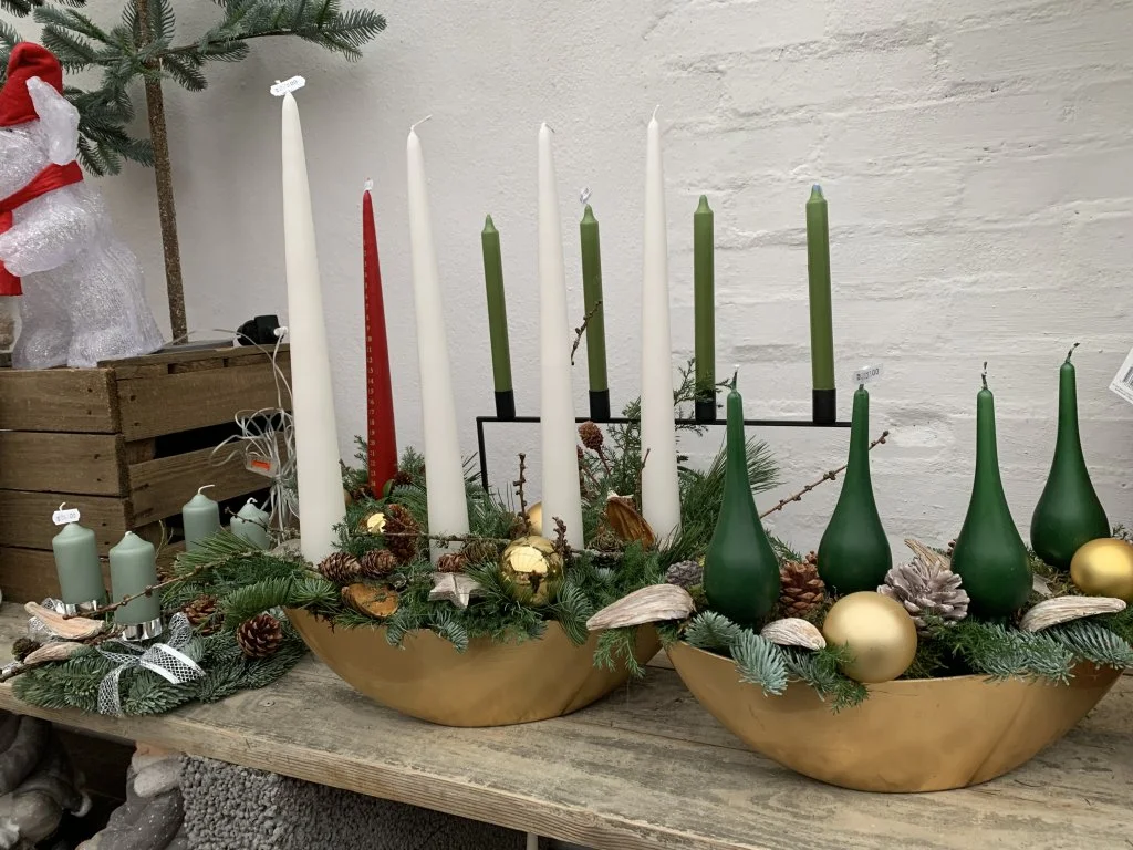 Dekorationer - Julebutik nisseshop, julepynt, stearinlys, juletræer,
