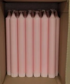 rosafarbene Kronenkerzen 19 cm aus 100 % reinem Kerzenwachs für Kerzenständer