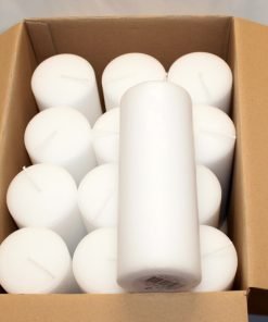 hvid bloklys 7 x 18 centimeter billigt kvalitets stearinlys til fest