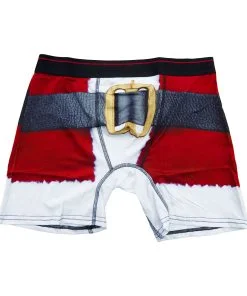 Weihnachts-Boxershorts von der Elfenbande mit Nikolausgürtel in Größe m M