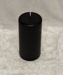 Blocklicht, schwarze Kerzengröße 7 x 15 Zentimeter für Party und Alltag