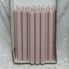 pakke med 18 styk gammel rosa kronelys 25 centimeter i 100% ren stearin til lysestager