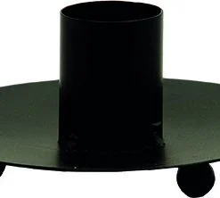 Schwarzer Kerzenhalter aus Metall für Riesenkerzen mit einem Durchmesser von 3 Zentimetern von Asp Holmblad