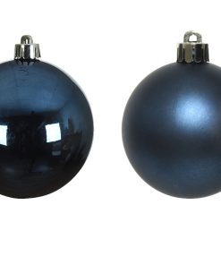 Wunderschöne blaue Weihnachtskugeln aus Kunststoff für den Weihnachtsbaum, Durchmesser 4 Zentimeter