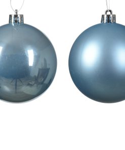 Wunderschöne türkisfarbene Weihnachtskugeln aus Kunststoff für den Weihnachtsbaum mit einem Durchmesser von 4 Zentimetern
