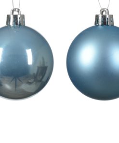 Wunderschöne blaue Weihnachtskugeln aus Kunststoff für den Weihnachtsbaum, Durchmesser 6 Zentimeter