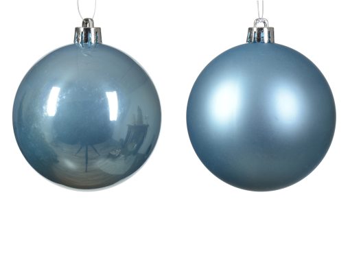 Leckere blaue Weihnachtskugeln aus Kunststoff für den Weihnachtsbaum, Durchmesser 8 Zentimeter