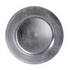 fad til dekorationer og stearinlys sølv 33 centimeter i diameter