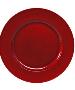 fad til dekorationer og stearinlys rød glitter 33 centimeter i diameter