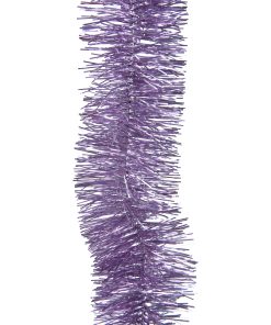 krystal lilla farvet lametta guirlande ø7 og 270 centimeter lang