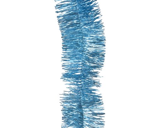 turkis farvet lametta guirlande ø7 og 270 centimeter lang
