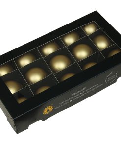 15 styk matte guld glas julekugler med en diameter på 40 millimeter