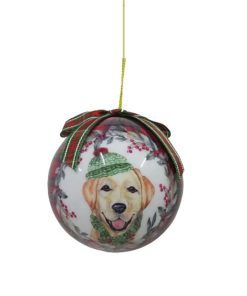 julekugle med dyremotiv af labrador hund til dem der elsker dyr