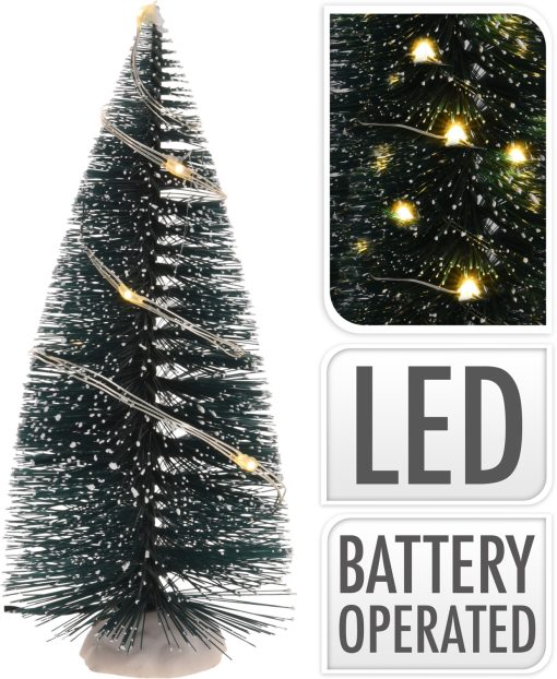zwei künstliche Weihnachtsbäume für Weihnachtslandschaften mit LED-Lichtern