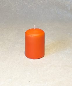 lille orange bloklys ø 4,8 x 7 centimeter
